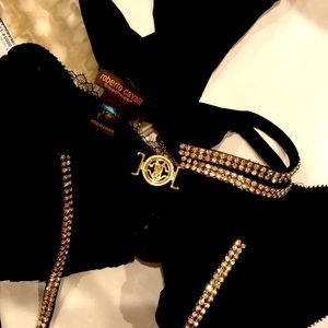 Roberto Cavalli bikini black with gold and clear